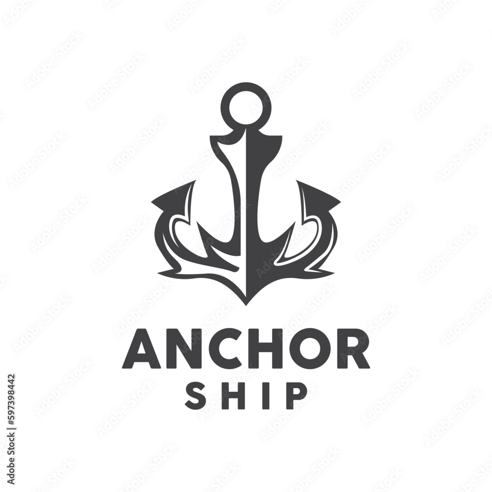Anchor Logo, SImple Elegant Design, Nautical Ship Vector, Icon Symbol Illustration Anchor Logo, SImple Elegant Design, Nautical Ship Vector, Icon Symbol Illustration