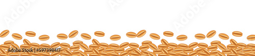 Cereal grains pattern. Copy space. Vector illustration.