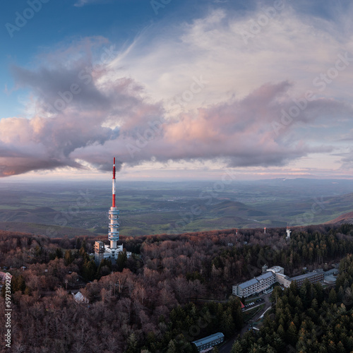 Aerial photo from Kekesteto, TV tower photo