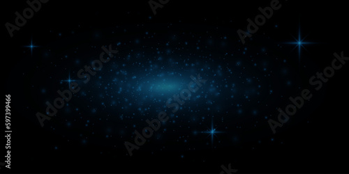 Glitter particle explosion background effect. Sparkling texture. Stardust sparkles from an explosion on a black background.