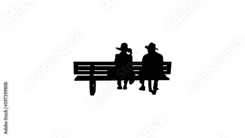 old people on the bench