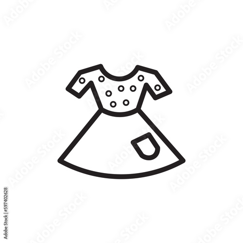 Baby Clothes Dress Outline Icon