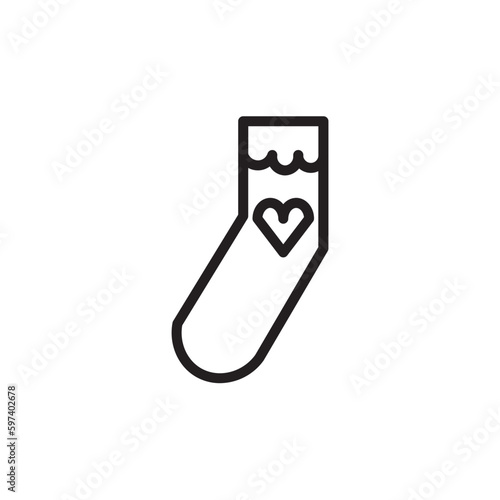 Baby Littlebaby Sock Outline Icon photo