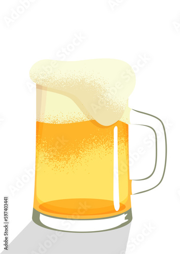 Mug beer with plenty of foam