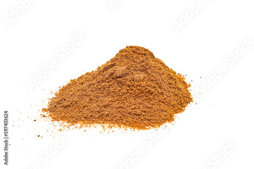 heap of chocolate powder isolated on png background