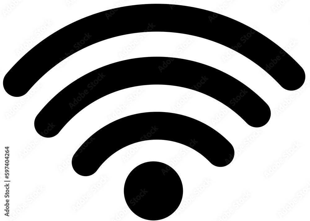 Wireless wifi or sign for remote internet access icon on white background, Flat style for graphic and web design Wireless wifi or sign for remote internet access icon on white background, Flat style for graphic and web design