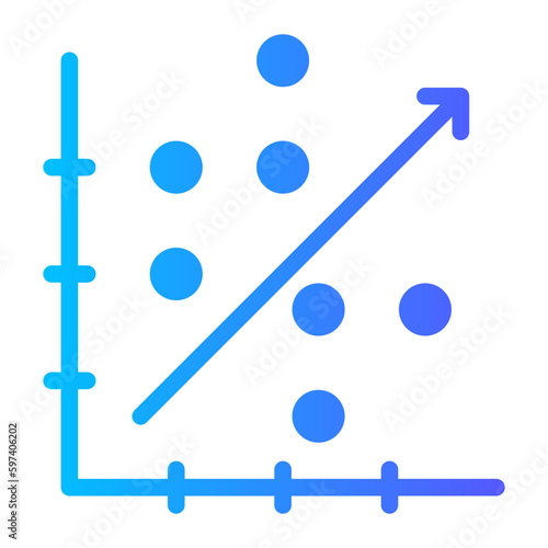 correlation gradient icon