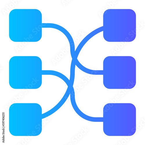 correlation gradient icon