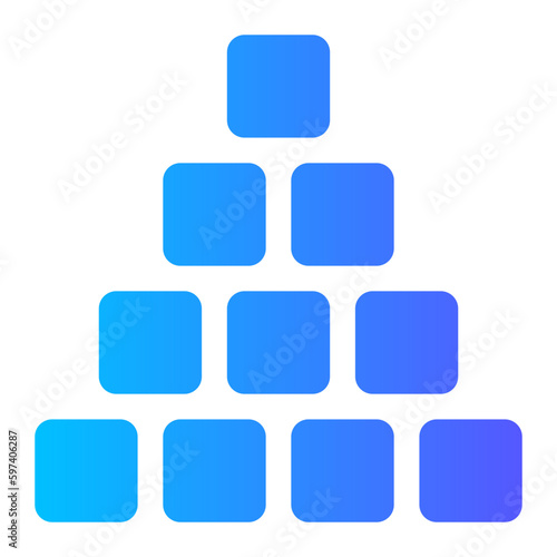 unstructured data gradient icon