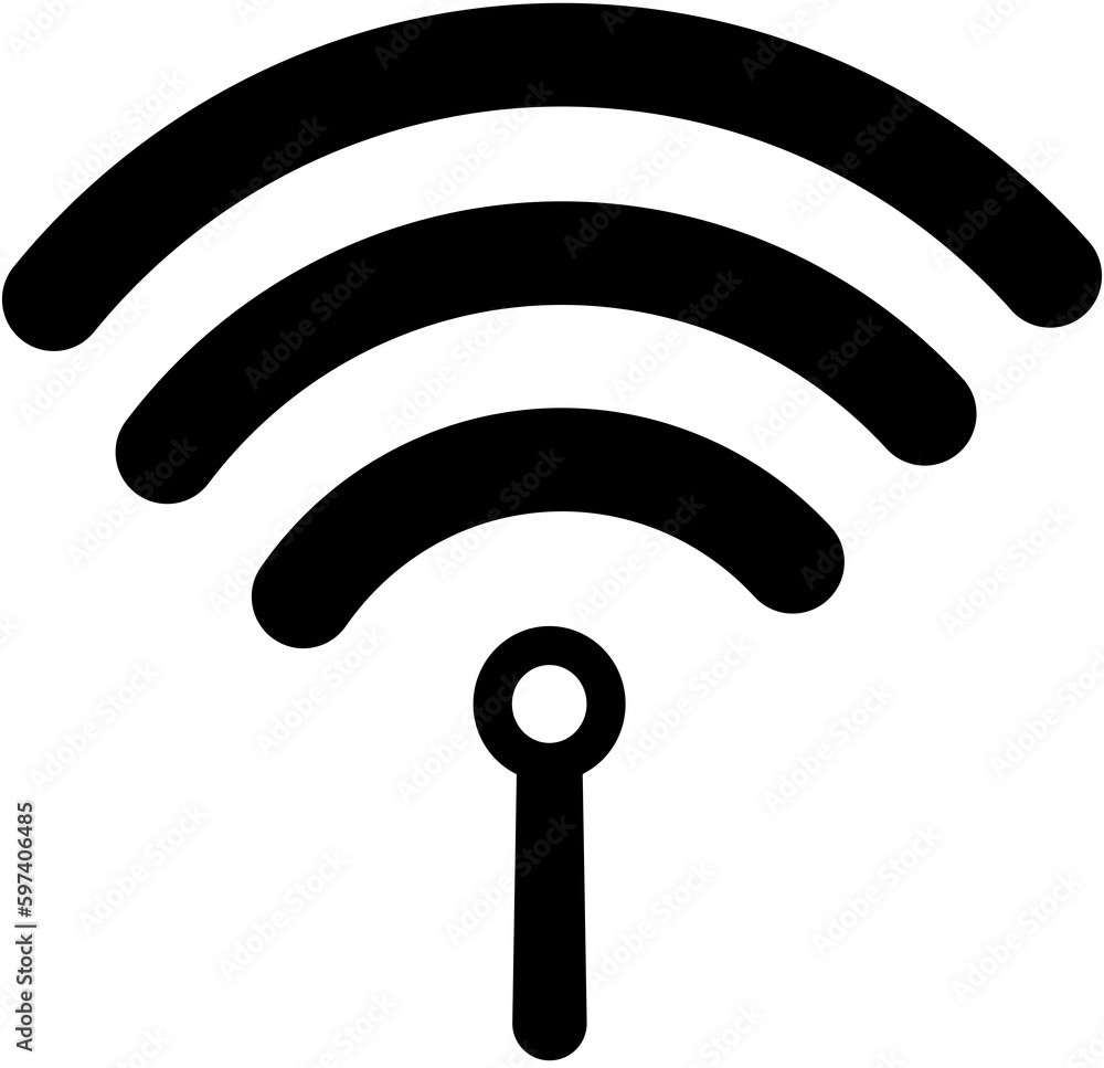 Wireless wifi or sign for remote internet access icon on white background, Flat style for graphic and web design Wireless wifi or sign for remote internet access icon on white background, Flat style for graphic and web design