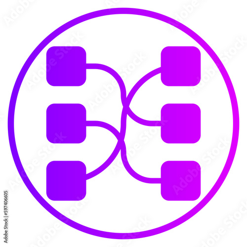 correlation gradient icon