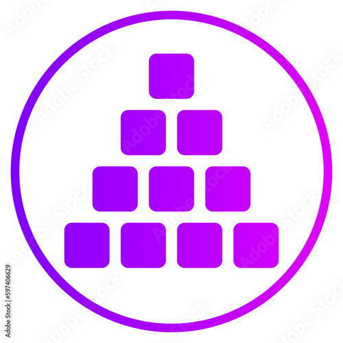 unstructured data gradient icon