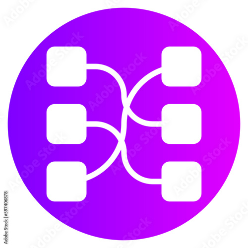 correlation gradient icon