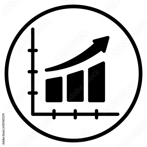 data analytics glyph icon