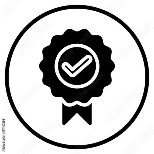 quality assurance glyph icon