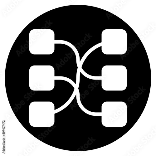 correlation glyph icon