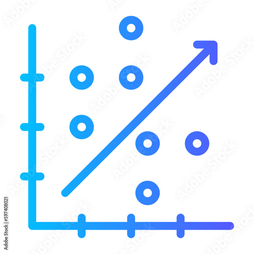 correlation gradient icon