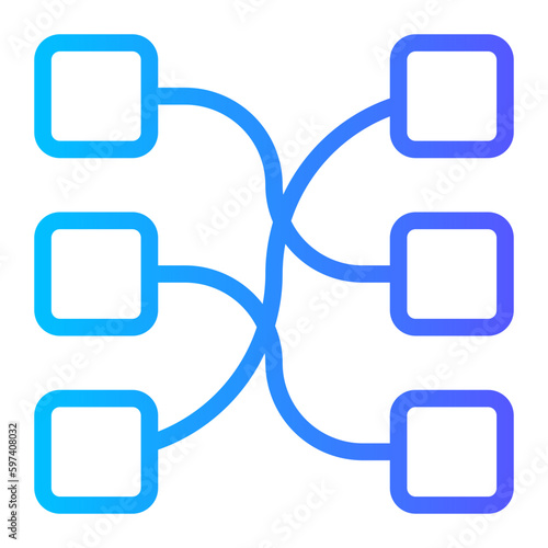 correlation gradient icon