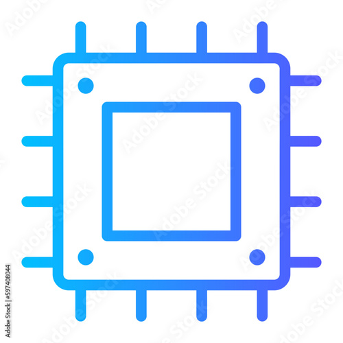 microprocessor gradient icon