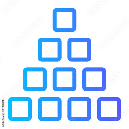 unstructured data gradient icon