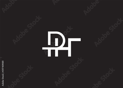 Alphabet letter icon PH logo design