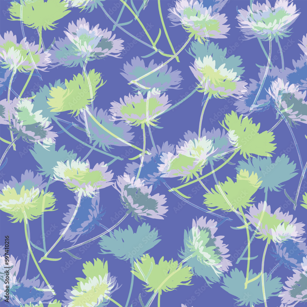 seamless mixed multicolour flowers pattern background for fashion fabric