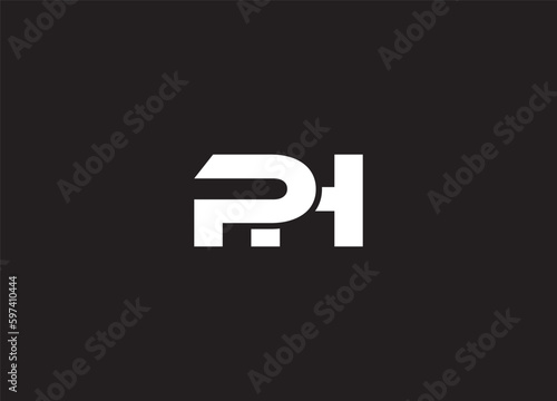 Alphabet letter icon PH logo design