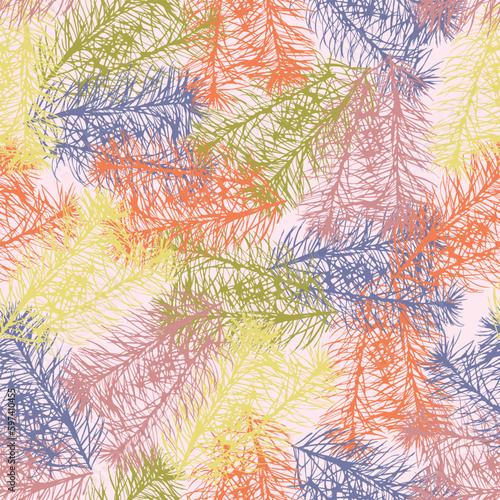 Obraz na płótnie seamless pastel camouflage with mixed leaves pattern background for fashion fabric w salonie