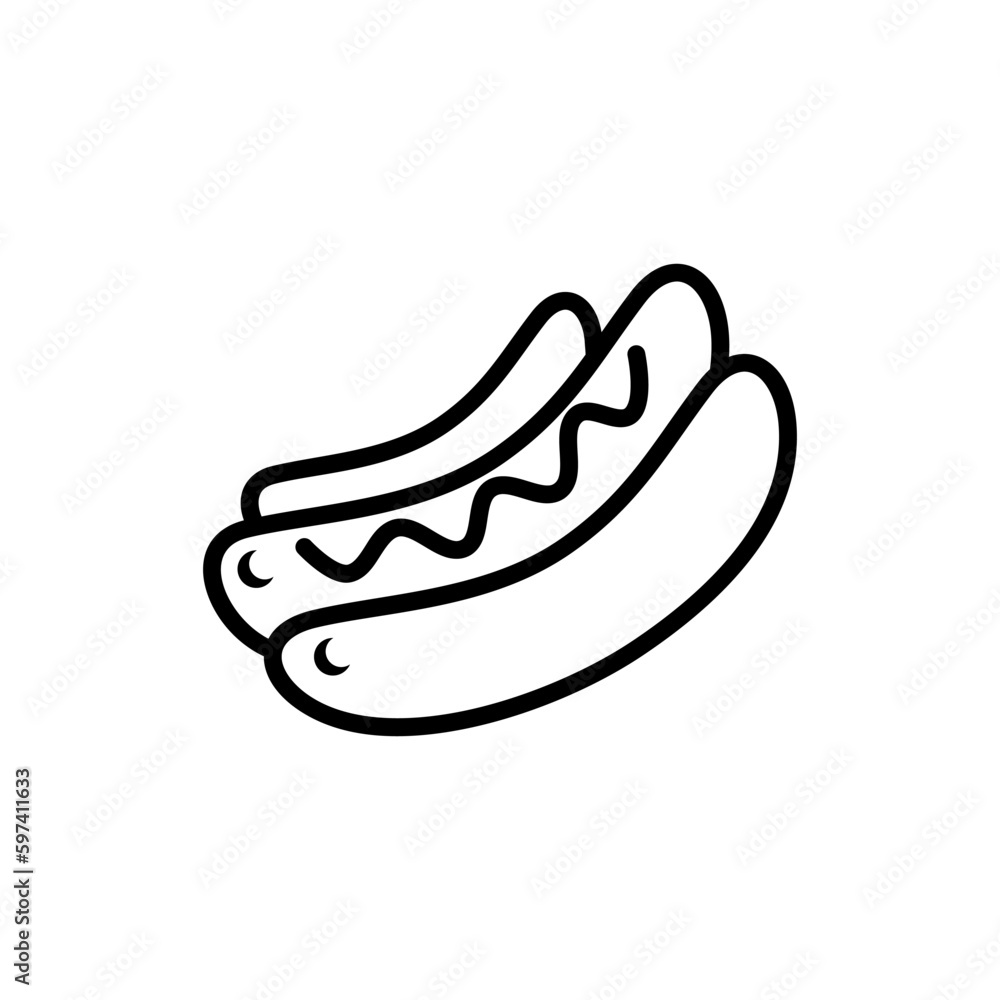 hotdog design logo template illustration hotdog design logo template illustration