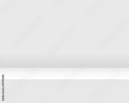 vector 3d Abstract white podium display on white background 