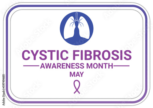 Cystic Fibrosis Awareness Month. May. Holiday concept. Template for background, banner, card, poster with text inscription. Vector illustration.