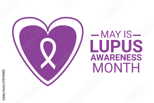 May is Lupus Awareness Month. Holiday concept. Template for background, banner, card, poster with text inscription. Vector illustration