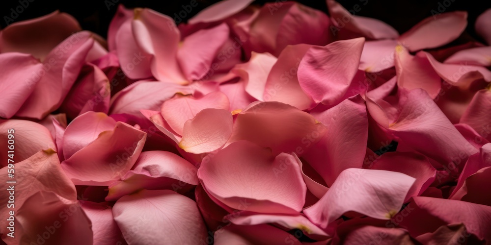 abstract background rose petals pink color.Generative AI abstract background rose petals pink color.Generative AI