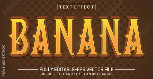 Banana text editable style effect
