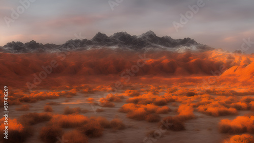 Surrealism, beautiful glowing landscape, created with Generative AI technology © elif
