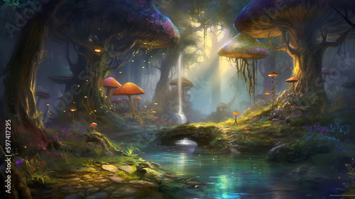 Enchanting Fairy Tale Dreams: Enter a Magical World of Enchanted Forests and Mythical Creatures - Generative AI © ren