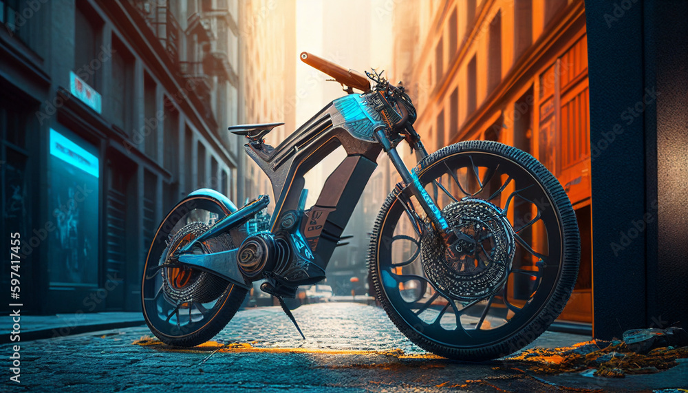 ilustrace-elektrofahrrad-zur-nachhaltigkeit-fahrrad-steht-allein-in