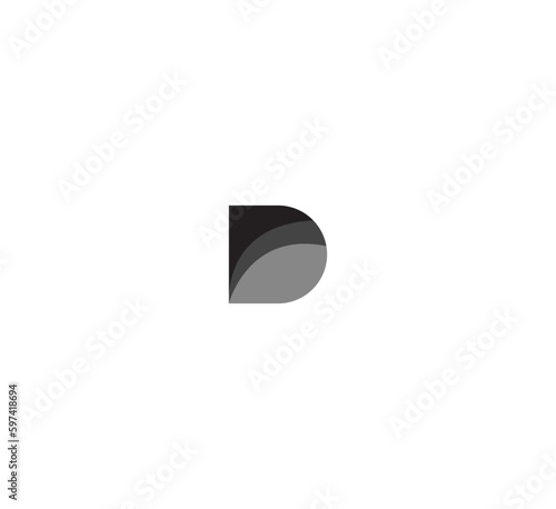 Letter D logo icon design template elements. 3D colorful D letter logo.