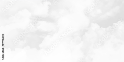 Gray sky with whimsical curly cloud, copy space. Black sky with white cloud