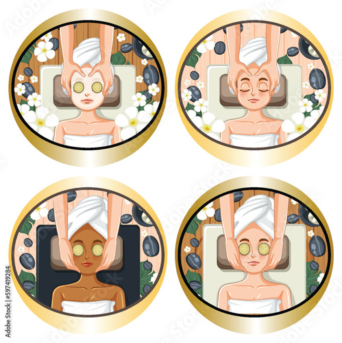 Spa and Sauna Self Care Elements Collection