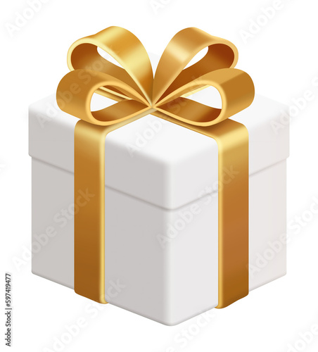giftbox gold ribbon symbol icon