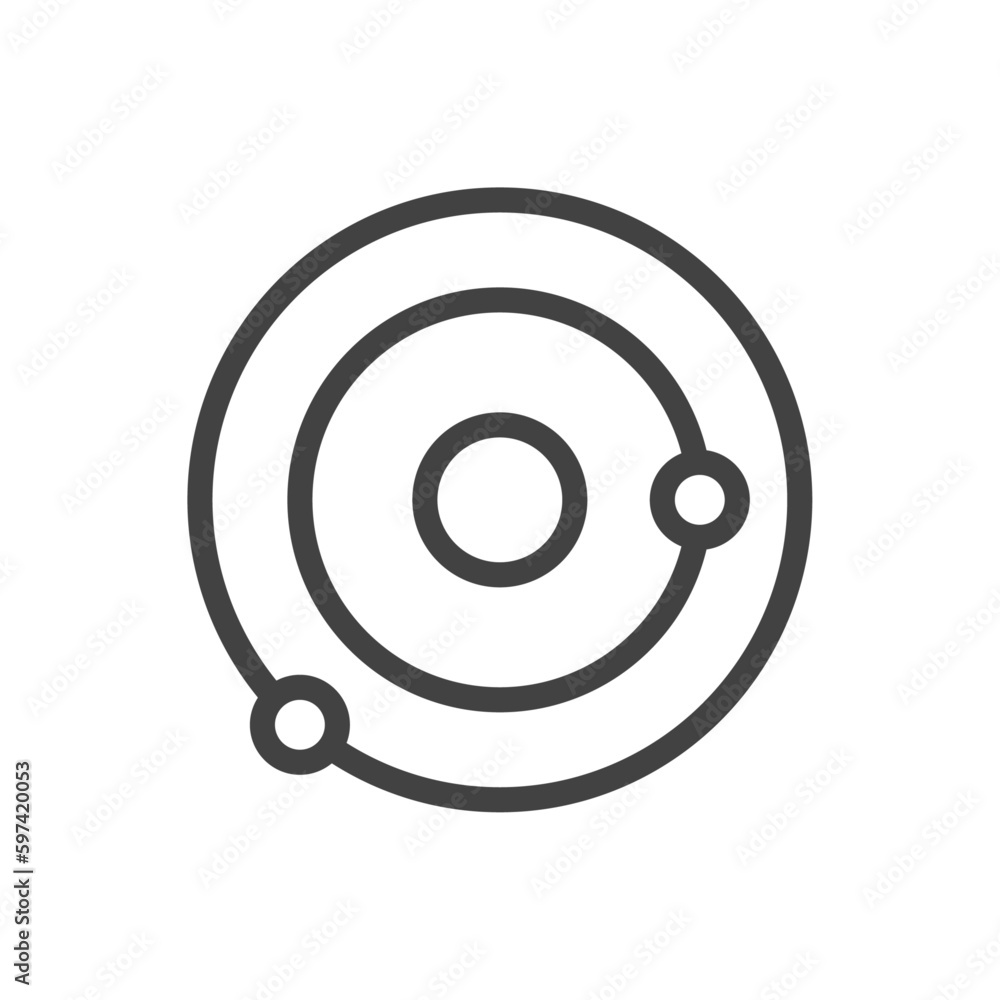 Outline style ui icons education and school class collection. Vector black linear illustration. Solar system symbol isolated on white background. Design element forcollege, astronomy Outline style ui icons education and school class collection. Vector black linear illustration. Solar system symbol isolated on white background. Design element forcollege, astronomy
