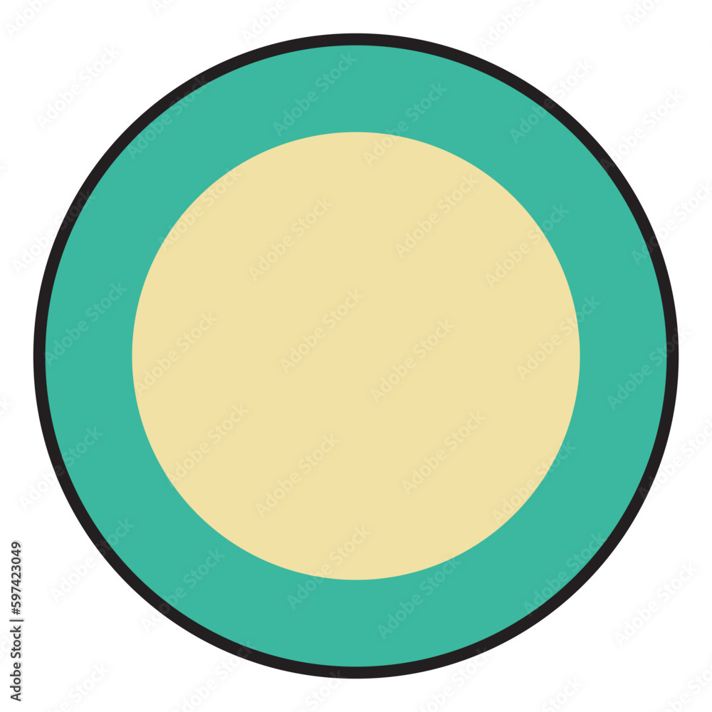 Retro circle blank badge abstract colorful circle