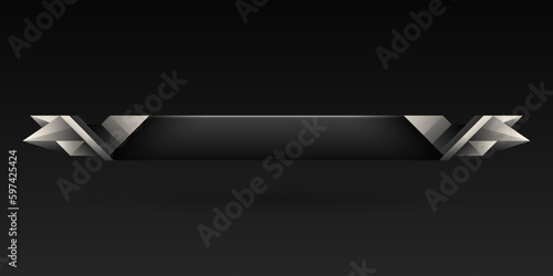 Abstract black and metal lower third game screen title gui banner template