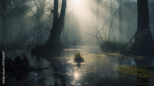 Watery swamp