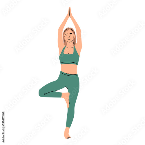 Femme qui fait du yoga à la maison