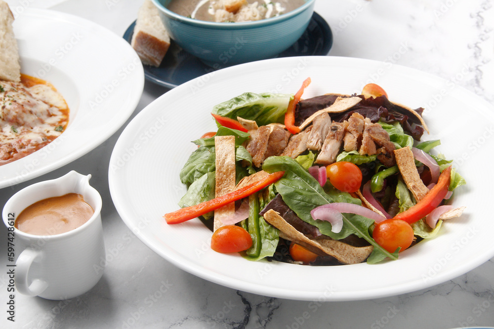 Freshly made grilled chicken salad Freshly made grilled chicken salad