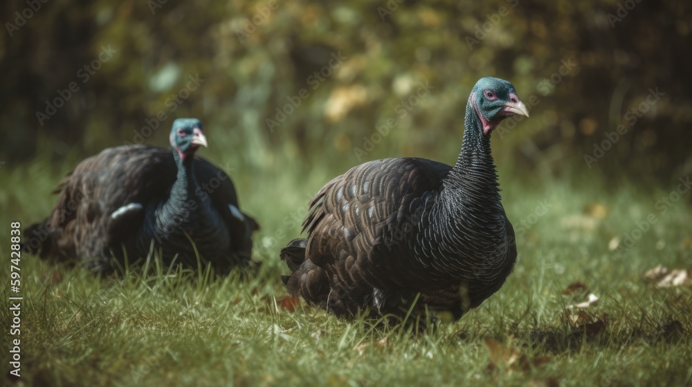 black turkeys on green grass black turkeys on green grass