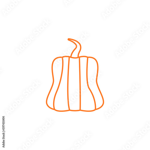 Pumpkin icon vector. Halloween illustration sign. zucchini symbol or logo.