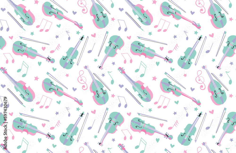 violin seamless pattern violin seamless pattern